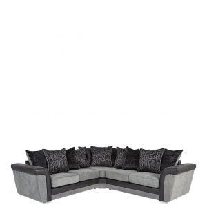 buy manhattan fabric and faux snakeskin scatter back corner group sofa 5f1a686e408eb
