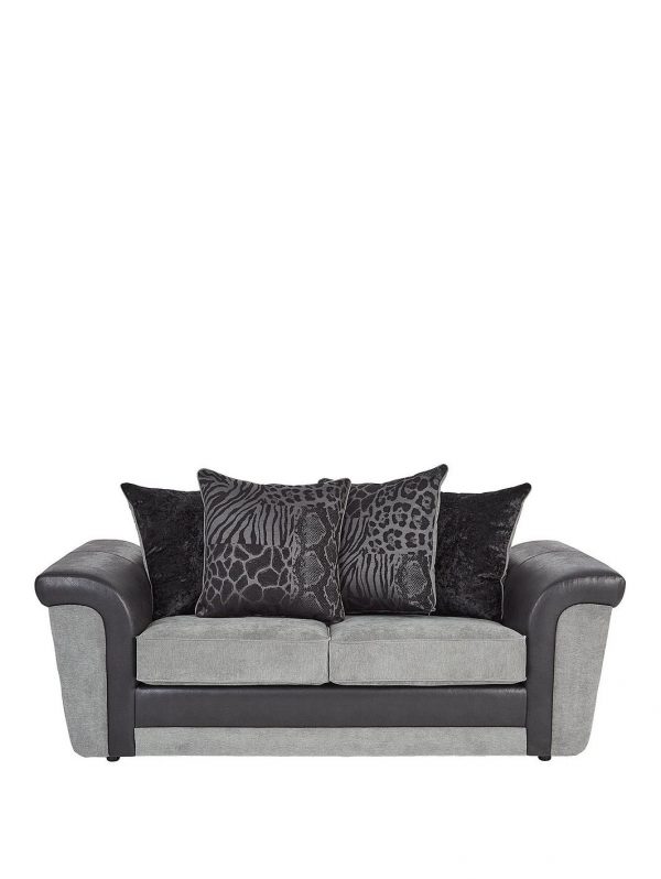 buy manhattan fabric and faux snakeskin scatter back sofa bed 5f191438566d3