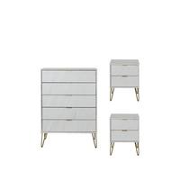 buy marbella ready assembled 3 piece package 5 drawer chest and 2 bedside chests 5f17bc382fdfb