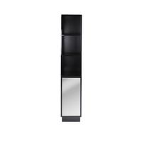 buy memphis mirrored black high gloss tallboy bathroom storage unit 5f1a68cf36bfa