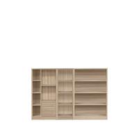 buy metro 3 piece storage bookcase package oak effect 5f17c398150df