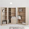 buy metro 3 piece storage bookcase package oak effect 5f17c3a0f2dbf