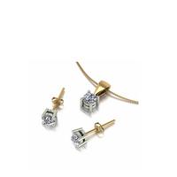 buy moissanite 9ct gold 1ct eq solitaire stud earrings and pendant set 5f1b0c1dc9859