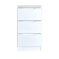 buy monaco high gloss ready assembled 3 drawer bedside 5f190b783b6fa
