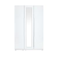 buy monaco part assembled high gloss 3 door mirrored wardrobe 5f1a5a773b5e9