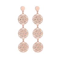buy mood rose gold plated filigree tripple drop earrings 5f16ed98dec86