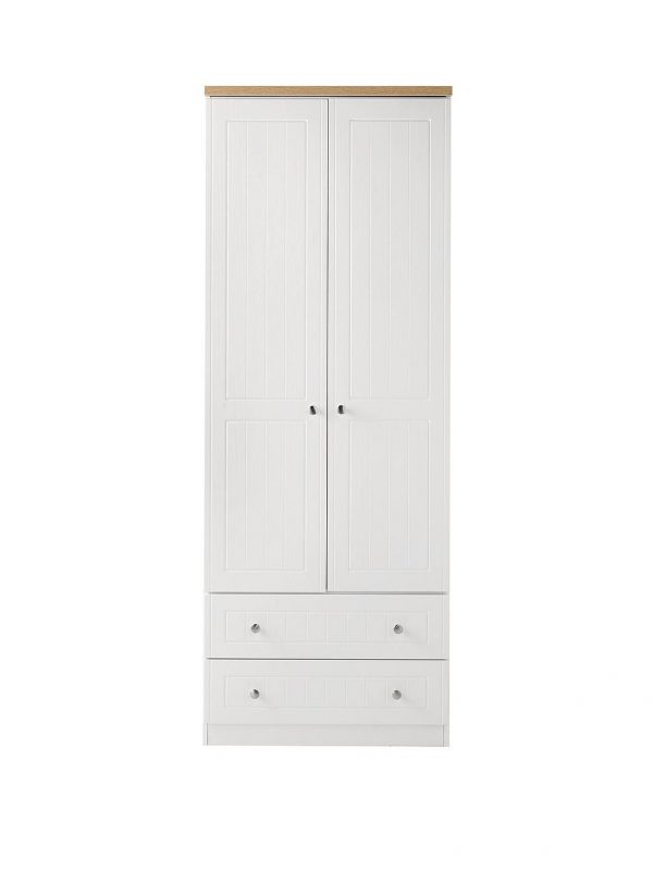 buy naples ready assembled 2 drawer 2 door wardrobe 5f1a5b052577f