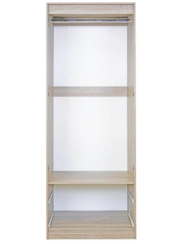 buy naples ready assembled 2 drawer 2 door wardrobe 5f1a5b10a5604