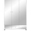 buy new bellagio mirrored 3 door 3 drawer wardrobe white mirrors grey mirrors 5f1908932ad36