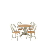 buy new kentucky 100 cm round dining table 4 chairs 5f1a68832ffe7