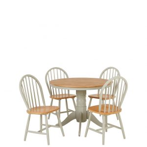 buy new kentucky 100 cm round dining table 4 chairs 5f1a6885353e8