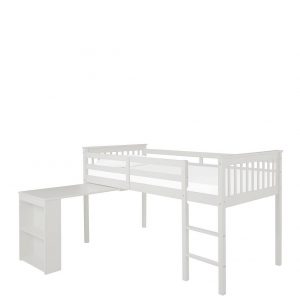 buy novara mid sleeper bed with pull out desk white 5f19077a0be9a