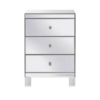 buy parisian mirrored 3 drawer ready assembled bedside chest 5f190b62f2888
