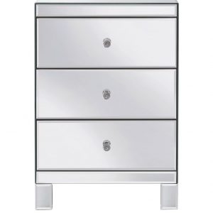 buy parisian mirrored 3 drawer ready assembled bedside chest 5f190b69ad1b5