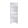 buy parisian ready assembled mirrored tall 5 drawer chest 5f190b1466bfd