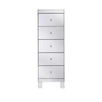buy parisian ready assembled mirrored tall 5 drawer chest 5f190b1466bfd