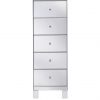 buy parisian ready assembled mirrored tall 5 drawer chest 5f190b1bb6358