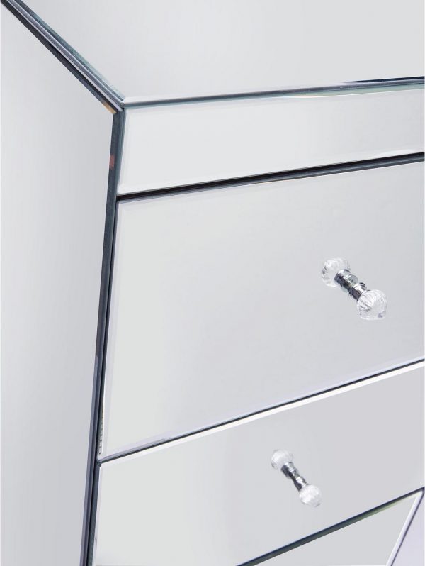 buy parisian ready assembled mirrored tall 5 drawer chest 5f190b22b0600