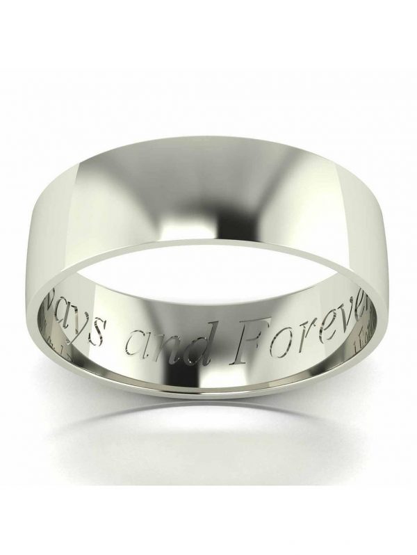buy personalised 9 carat white gold court wedding band 6 mm 5f1c5ea2a9c48