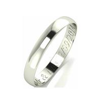 buy personalised 9 carat white gold d shaped wedding band 3mm 5f171949795a2