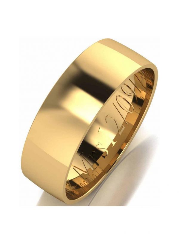 buy personalised 9 carat yellow gold court wedding band 6 mm 5f17180b00d7e