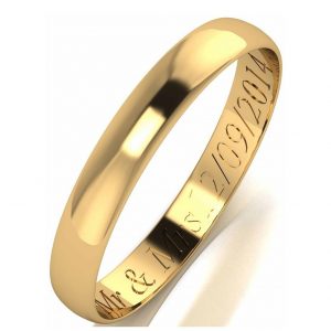 buy personalised 9 carat yellow gold d shaped wedding band 3mm 5f1719252a55d