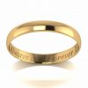 buy personalised 9 carat yellow gold d shaped wedding band 3mm 5f17192c29401