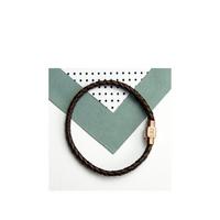 buy personalised mens woven leather bracelet with gold clasp 5f1719388ee02