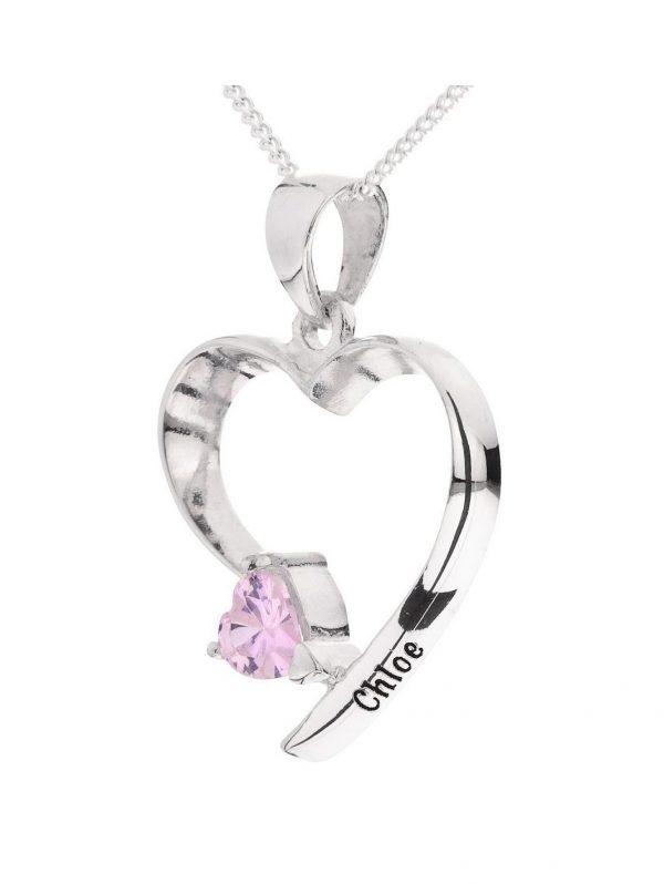buy personalised sterling silver birth stone heart pendant 5f16ebc51898e