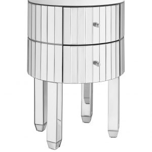 buy phoebe round 2 drawer mirrored chest 5f190a9b4e4df