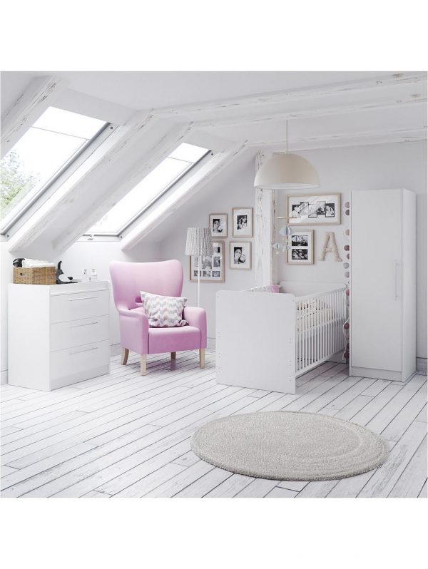 buy portofino cot bed dresser and single wardrobe white 5f17bd79154a9