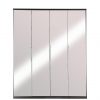 buy prague 4 door wardrobe with mirrored doors and internal chest of 3 drawers 5f2394c6ec429