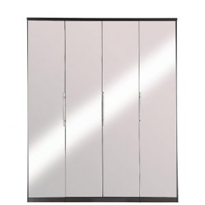 buy prague 4 door wardrobe with mirrored doors and internal chest of 3 drawers 5f2394c6ec429