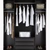 buy prague 4 door wardrobe with mirrored doors and internal chest of 3 drawers 5f2394c9168eb