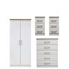 buy regent ready assembled 4 piece package 2 door wardrobe 5 drawer chest and 2 bedside chests 5f17bc0b34630