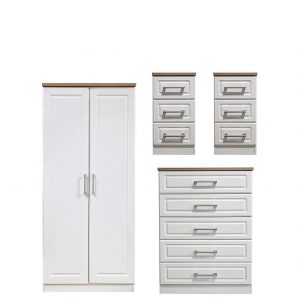 buy regent ready assembled 4 piece package 2 door wardrobe 5 drawer chest and 2 bedside chests 5f17bc0b34630