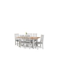 buy richmond 140 180 cm extending solid wood and veneer dining table 6 chairs 5f1a68d79401a