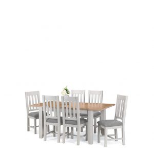 buy richmond 140 180 cm extending solid wood and veneer dining table 6 chairs 5f1a68dd84d29