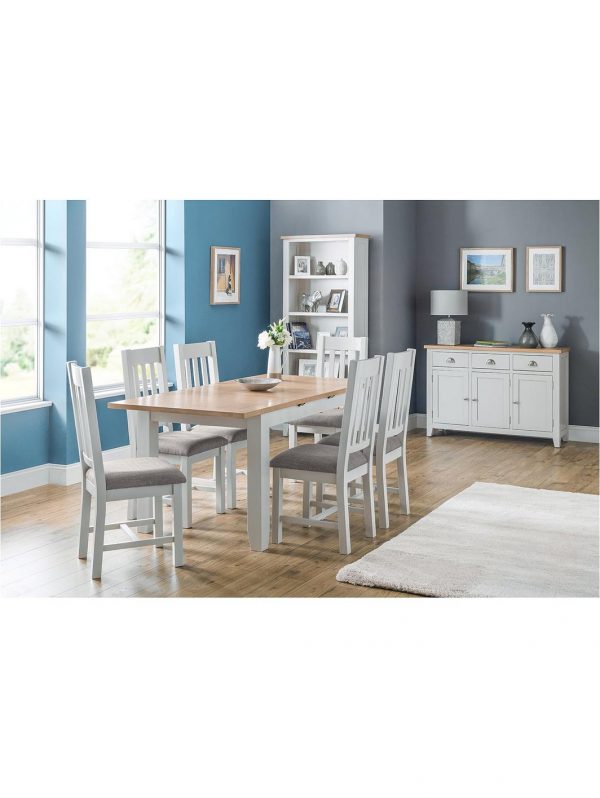 buy richmond 140 180 cm extending solid wood and veneer dining table 6 chairs 5f1a68df98ffe
