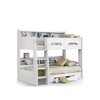 buy riley bunk bed with shelves and storage white 5f1a58e16cc0d