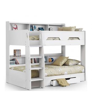 buy riley bunk bed with shelves and storage white 5f1a58e85a7e7