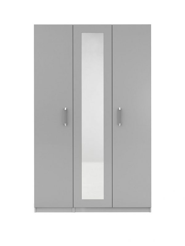 buy sanford 3 door high gloss mirrored wardrobe 5f17b6d00c204
