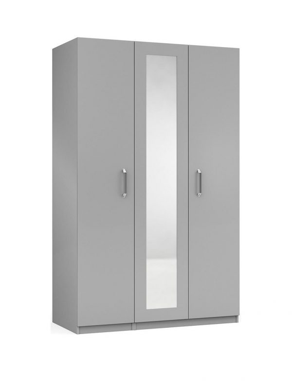 buy sanford 3 door high gloss mirrored wardrobe 5f17b6d27f1ed