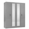 buy sanford 4 door high gloss mirrored wardrobe 5f1fa0088a03f