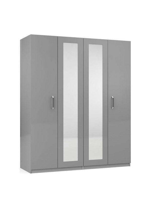 buy sanford 4 door high gloss mirrored wardrobe 5f1fa0088a03f