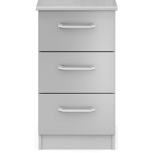 buy sanford ready assembled high gloss 3 drawer bedside chest 5f190a6063825