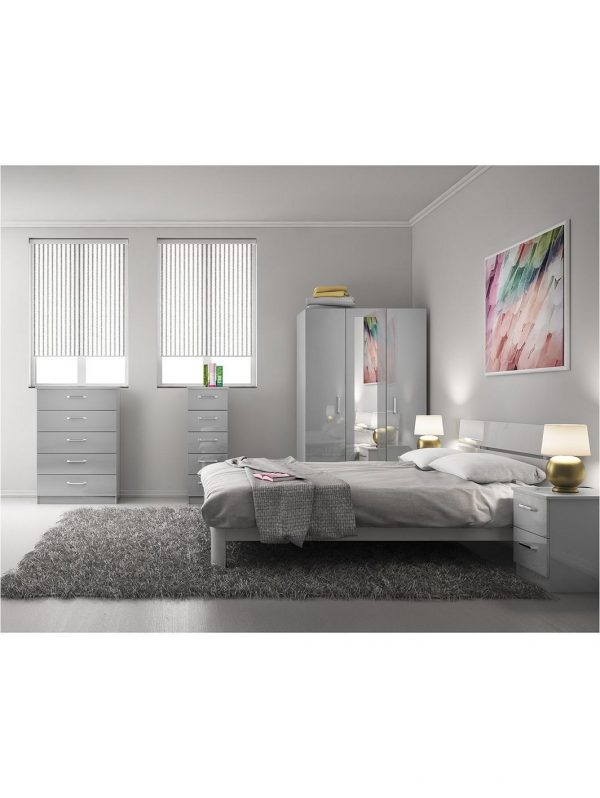 buy sanford ready assembled high gloss 3 drawer bedside chest 5f190a61695a9
