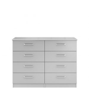 buy sanford ready assembled high gloss 4 4 drawer chest 5f190aacc4080