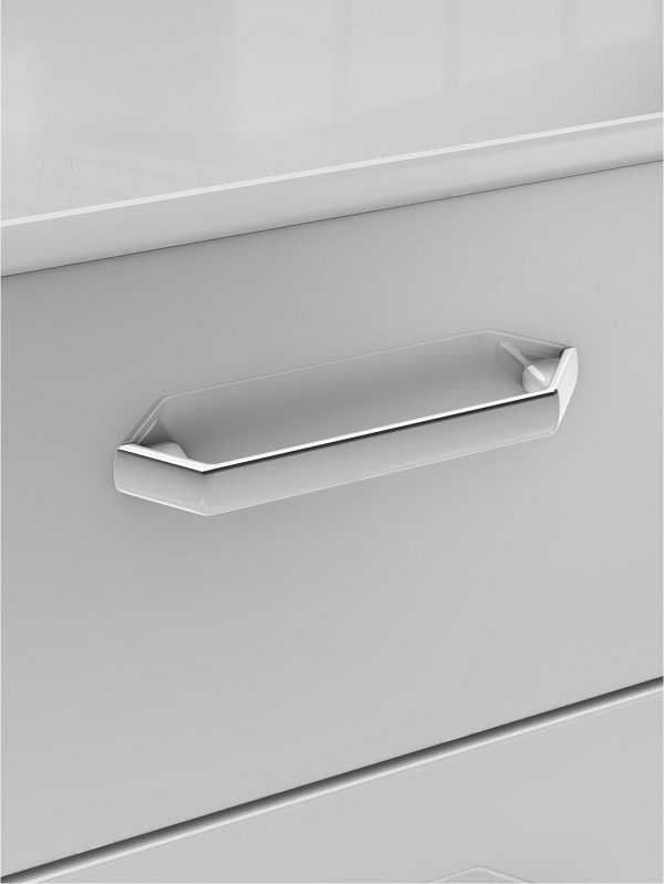 buy sanford ready assembled high gloss 5 drawer chest 5f190ac901dc0