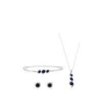 buy sapphire and crystal twist drop jewellery set 5f186961eea80